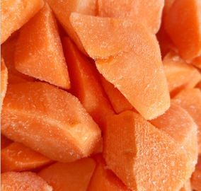 Alimento processado congelado contido vitaminas, tecnologia fresca de congelação das cenouras IQF