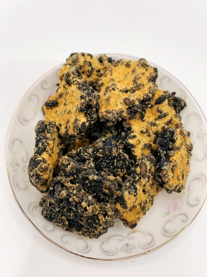 Guoba dourado preto gema de ovo salgada e fio de porco sabor arroz biscoito mistura arroz crocante crosta de arroz frito