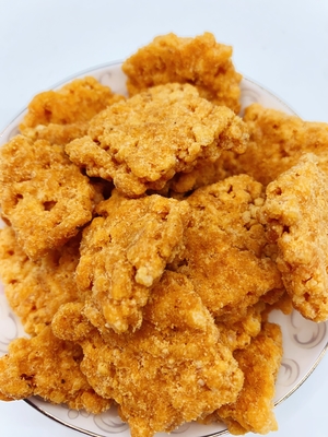 Garrafa de ovo salgada Floss de carne seca Biscoito de arroz glutinoso Mistura de aromas ricos e suaves Arroz crocante Arroz frito Crusta de arroz Guoba