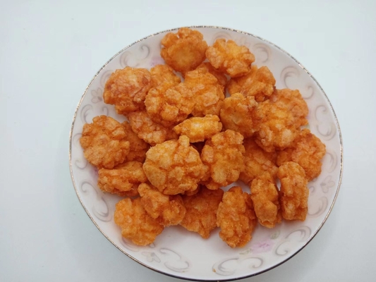 Mini biscoitos de arroz frito