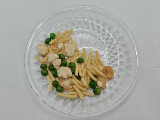 Snack Saudável de Camarão Misto Assado com Sal e Fatias de Feijão