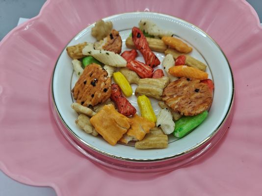 Crackers de Arroz Misturados com Sabores Personalizados Embalagem a Granel com Ingredientes de Óleo