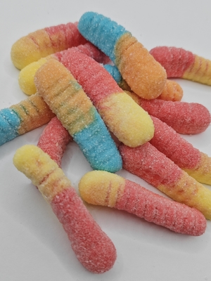 Caterpillar Custom Soft Candy 20g*20pcs Tamanho da embalagem Saúde Ursinho gomoso Snacks de frutas Para lanches de crianças