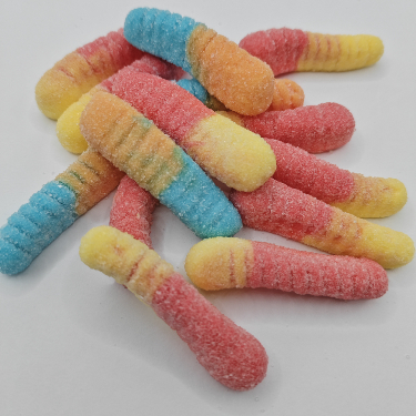 Caterpillar Custom Soft Candy 20g*20pcs Tamanho da embalagem Saúde Ursinho gomoso Snacks de frutas Para lanches de crianças