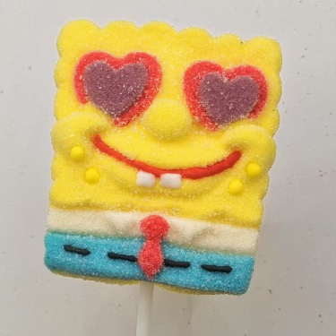 Pirulitos de Marshmallow com Personagens de Desenhos Animados