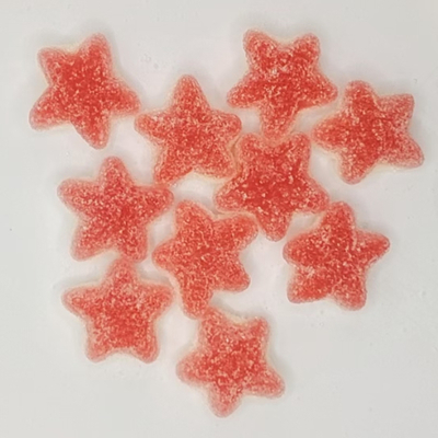 Doces de goma coloridos com sabor a frutas