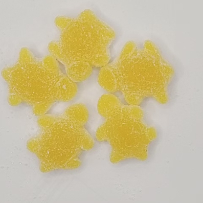 Doces de goma coloridos com sabor a frutas