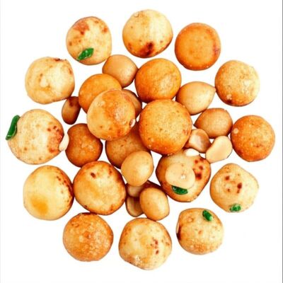 Mistura Crocante de Arroz e Amendoim Picante Snacks Asiáticos Sem Glúten Vegano Petisco para Festas