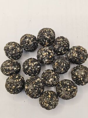 Cinco Barras Crocantes de Gergelim Preto e Amendoim - Mistura de Gergelim Preto, Goji Berry Preto, Feijão Preto, Amora Preta, Arroz Preto