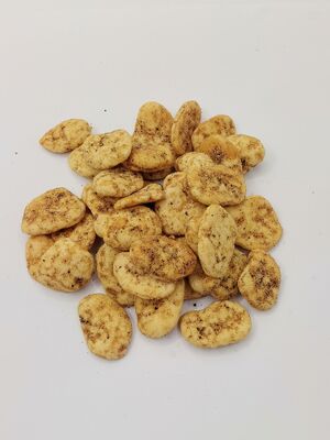 Petiscos de favas revestidas torradas com sabor cajun para lanches crocantes e saudáveis