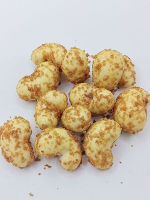 Amêndoas de caju inteiras de qualidade premium Coco Revestido de caju Snack com explosão de sabor de camada dupla e qualidade de exportação