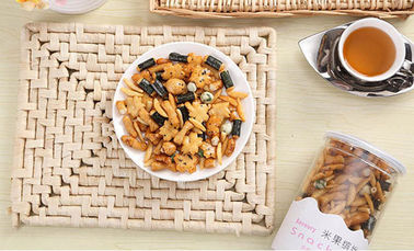 Marca própria varejo da embalagem dos multi biscoitos redondos pequenos do arroz dos pimentões do sabor