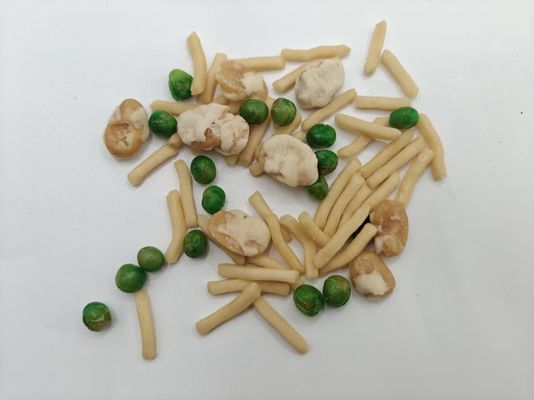 Snack Saudável de Camarão Misto Assado com Sal e Fatias de Feijão