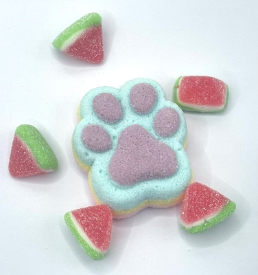 Sweetie Paws & Tiny Melon Giggles – Mistura Adorável de Pegadas de Gato e Balas Mastigáveis de Mini Melancia