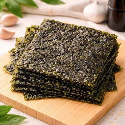 BRC Certified Gluten-Free Low-Fat Roasted Seaweed Snacks with Sea Salt Flavor para o retalho e a indústria alimentar