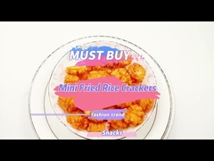 Mini biscoitos de arroz frito