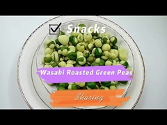 Wasabi sabor farinha revestida ervilhas verdes assadas nutrição completa alimentos saudáveis crocantes